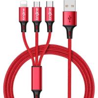 LONGLİNE 3'LÜ HIZLI ŞARJ KABLOSU TYPE-C / Micro USB / IPHONE - 1